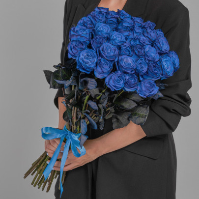 35 Синих Роз (70 см.) фото
