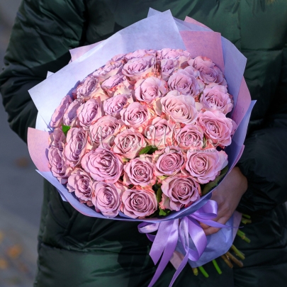 35 Сиреневых Роз (40 см.) фото