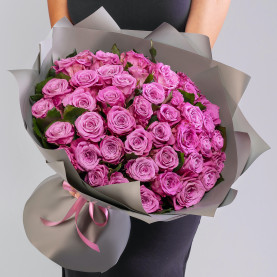 45 Фиолетовых Роз (40 см.) фото