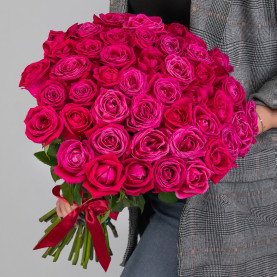 45 Малиновых Роз (50 см.) фото