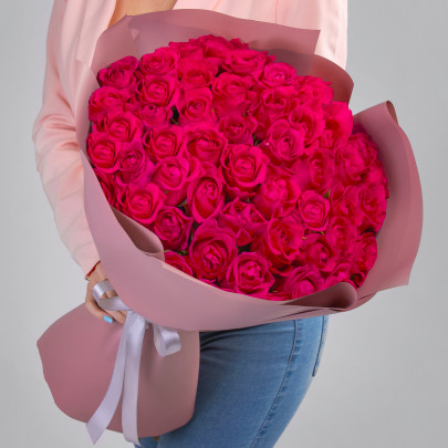45 Малиновых Роз (60 см.) фото