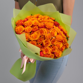 45 Оранжевых Роз (40 см.) фото