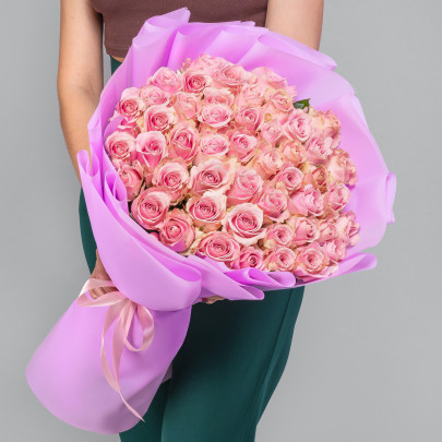 45 Розовых Роз (70 см.) фото