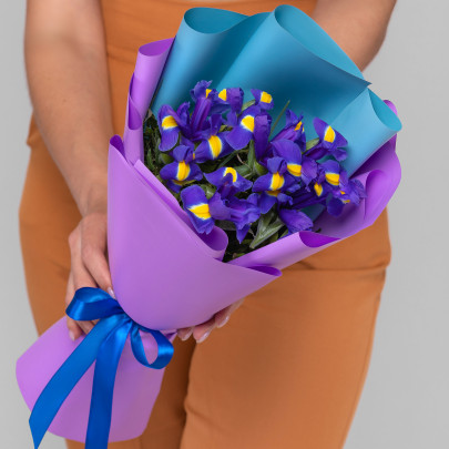 Букет цветов "7 Синих Ирисов" фото