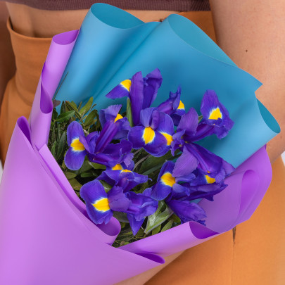 Букет цветов "7 Синих Ирисов" фото изображение 2