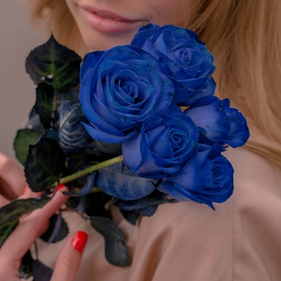 5 Синих Роз (70 см.) фото изображение 4