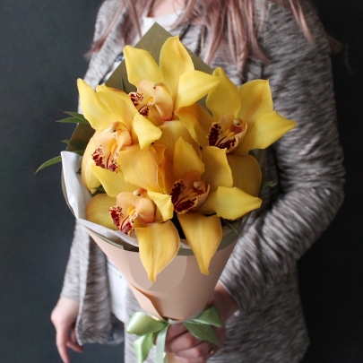 5 Желтых Орхидей фото