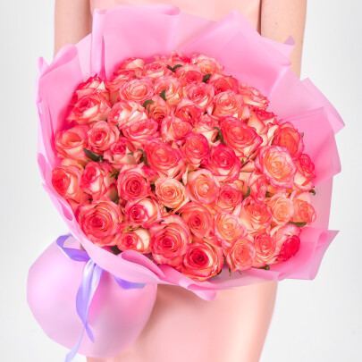 51 Розово-Белая Роза (50 см.) 51 Розово-Белая Роза (50 см.) фото