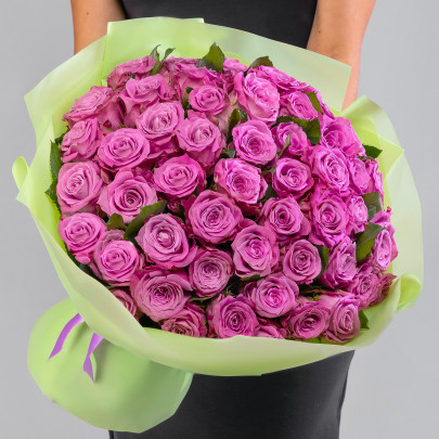 51 Фиолетовая Роза (40 см.) в упаковке фото
