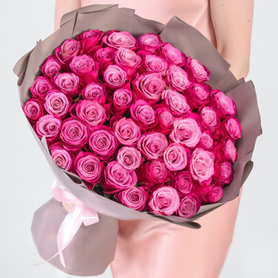 51 Фиолетовая Роза (40 см.) в упаковке фото