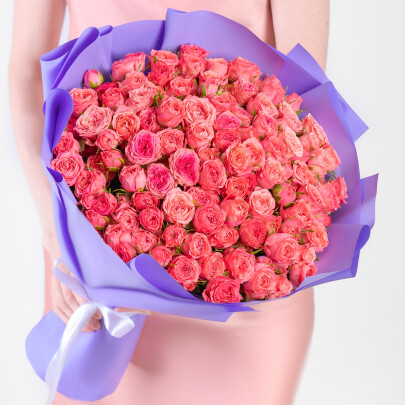 51 Роза Корал Йо Йо (50 см.) фото