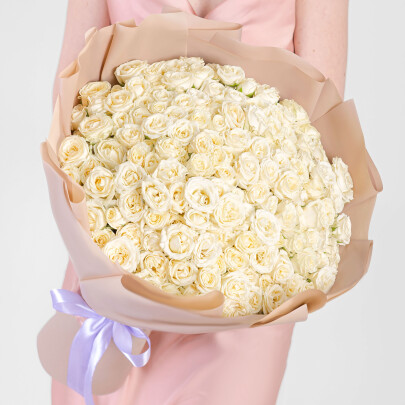 51 Кустовая Белая Роза (40 см.) фото