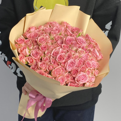 51 Кустовая Розовая Роза (40 см.) фото