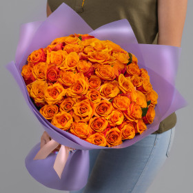 51 Оранжевая Роза (40 см.) фото
