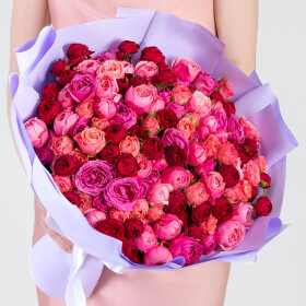 51 Кустовая Пионовиднуая Роза Микс (60 см.) фото