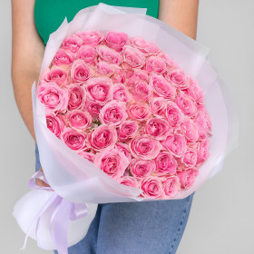 51 Розовая Роза (40 см.) фото