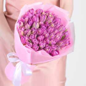 51 Сиреневый Пионовидный Тюльпа фото