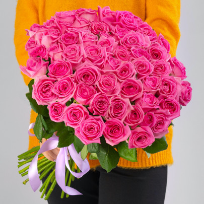 51 Ярко-Розовая Роза (40 см.) фото