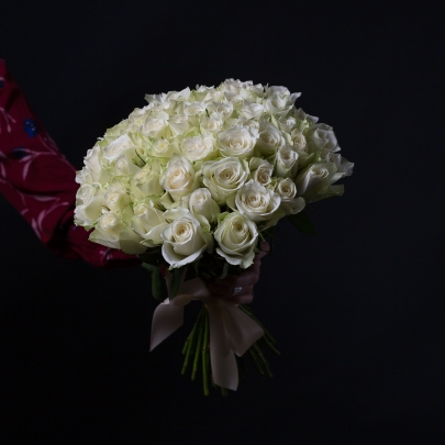 55 Белых Роз (40 см.) фото изображение 3