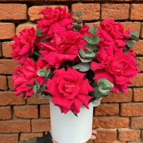 Букет дня &quot;Сухоцветы №15&quot; в шляпной коробке фото