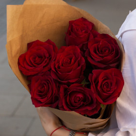 7 Красных Роз (60 см.) фото