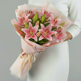 7 Розовых Лилий фото