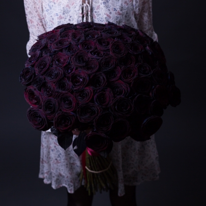 75 Черных Роз (70 см.) фото изображение 3