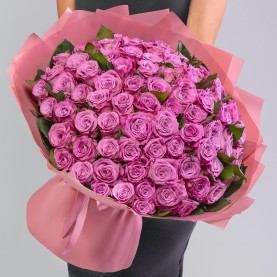 75 Фиолетовых Роз (40 см.) фото