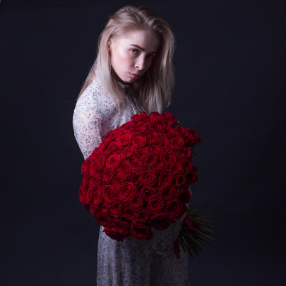 75 Красных Роз (50 см.) фото изображение 2