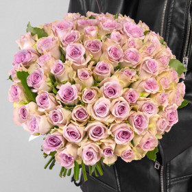 75 Сиреневых Роз (40 см.) фото