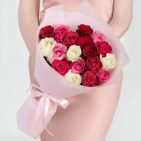 19 Роз Микс (70 см.) фото