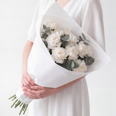 9 Белых Гвоздик фото