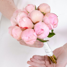 Букет невесты &quot;9 Розовых Пионов&quot; фото