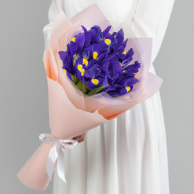 Букет 9 Синих Ирисов фото