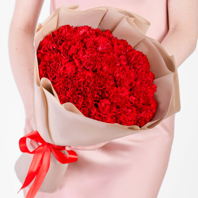 25 Красных Гвоздик в упаковке фото