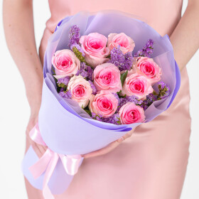 Букет &quot;Статица и Розы&quot; фото