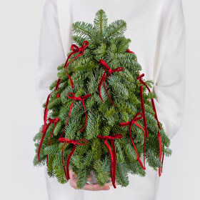 Новогодняя Елка с бархатными бантами