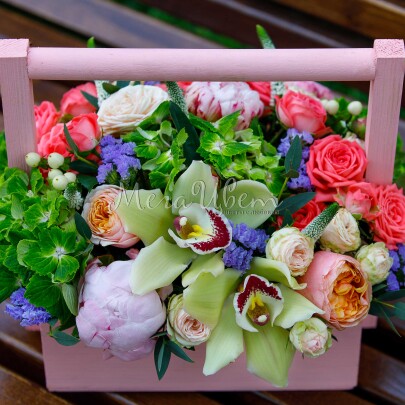 Букет "Летний" в ящике фото изображение 4