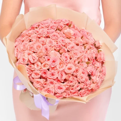 51 Кустовая Розовая Роза Лидия (40 см.)