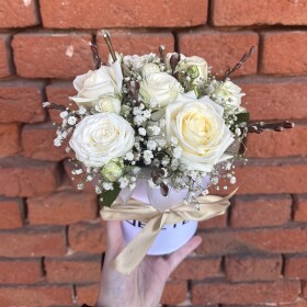 Букет дня "Хлопок и Мимоза" в упаковке фото