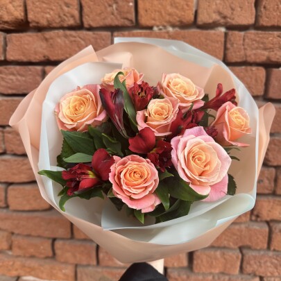 Букет дня "Хлопок и Мимоза" в упаковке фото