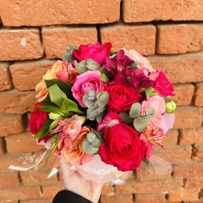 Букет дня "Хлопок и Мимоза" в упаковке фото