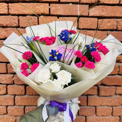 Букет дня "Хлопок и Мимоза" в упаковке фото