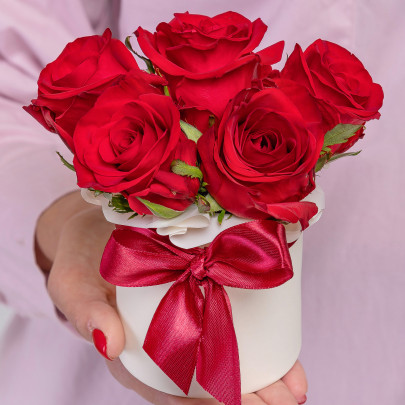 Букет "5 Красных Роз в коробке" фото