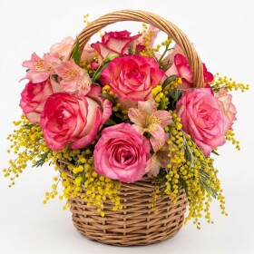 Букет дня "Весенний Шарм" в корзине фото