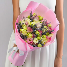 Букет "Эустома и Лаванда" фото