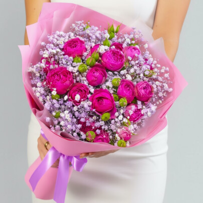 Букет "Малиновый Закат" фото