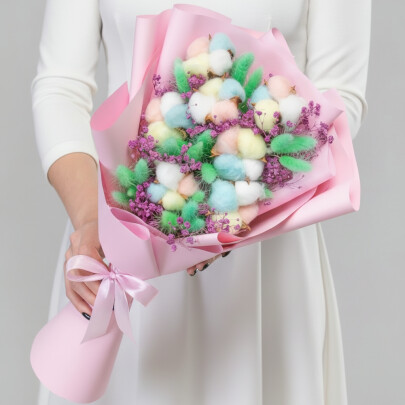 Букет "Маршмэллоу" сухоцвет фото