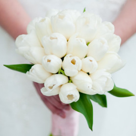 Букет невесты "Белые Тюльпаны"фото