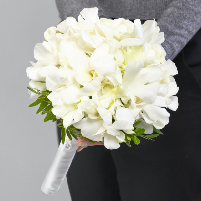 Букет невесты "Белый Дендробиум" фото
